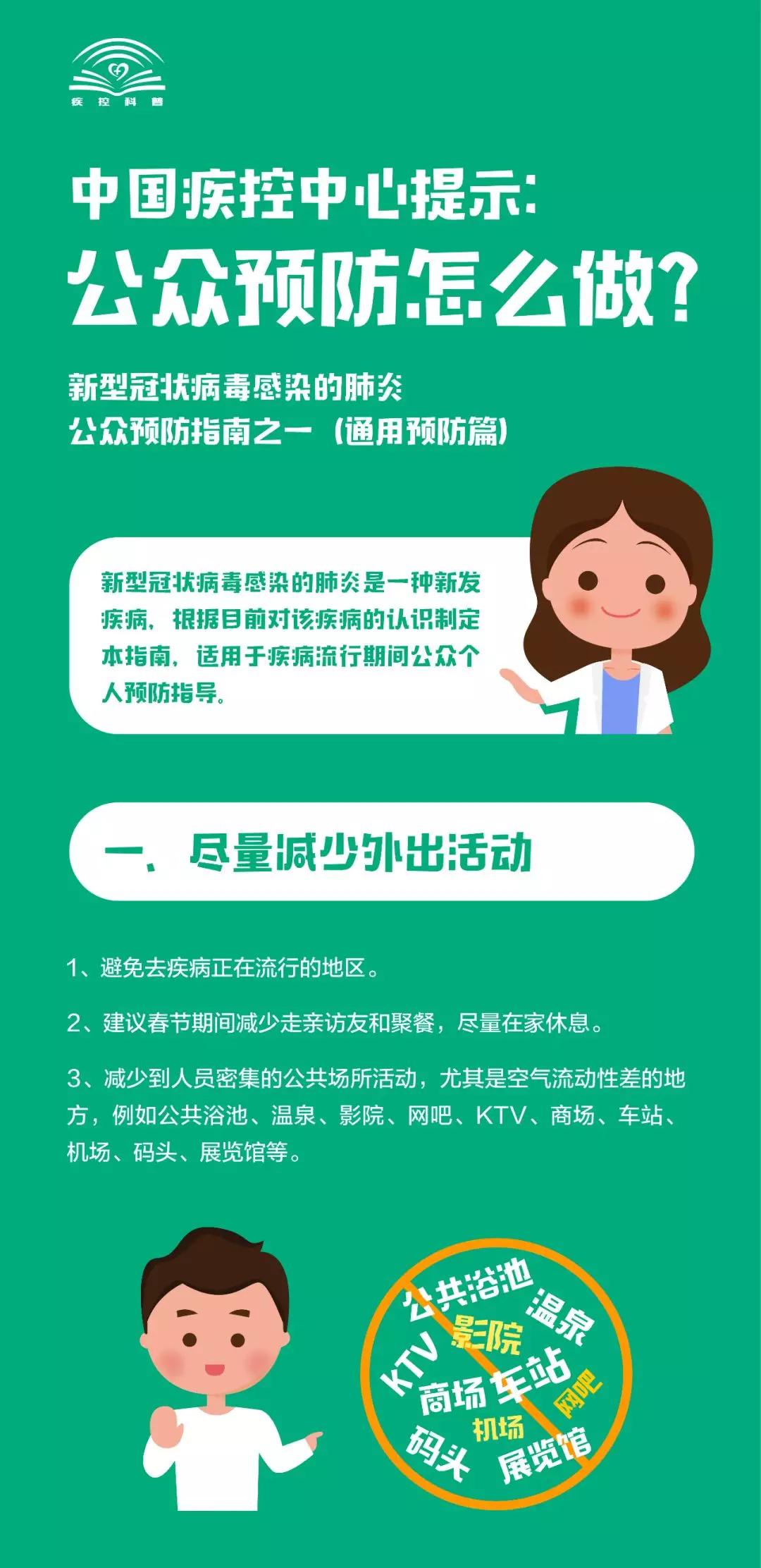 【预防】中国疾控中心提示：公众预防怎么做？（通用预防篇）